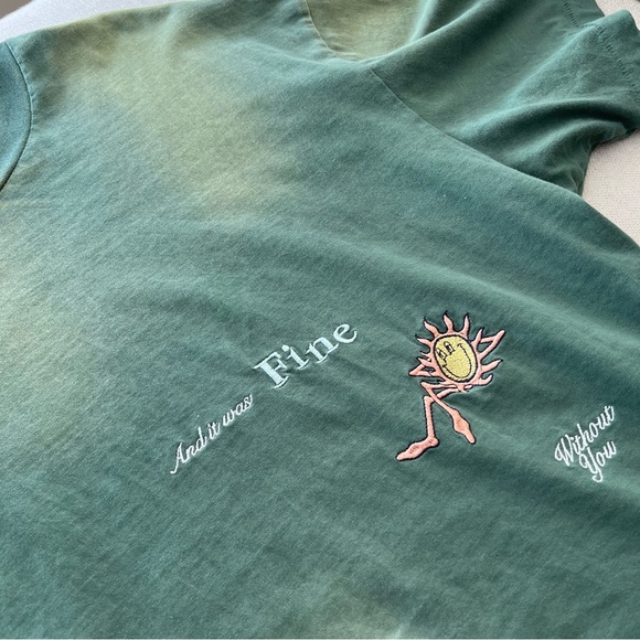 Green Acid Wash Boxy T-shirt XL - Picture 5 of 9